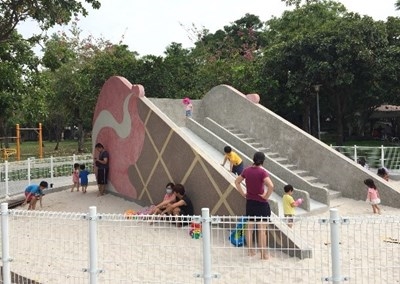 西屯區福星公園改造 冰淇淋溜滑梯吸睛