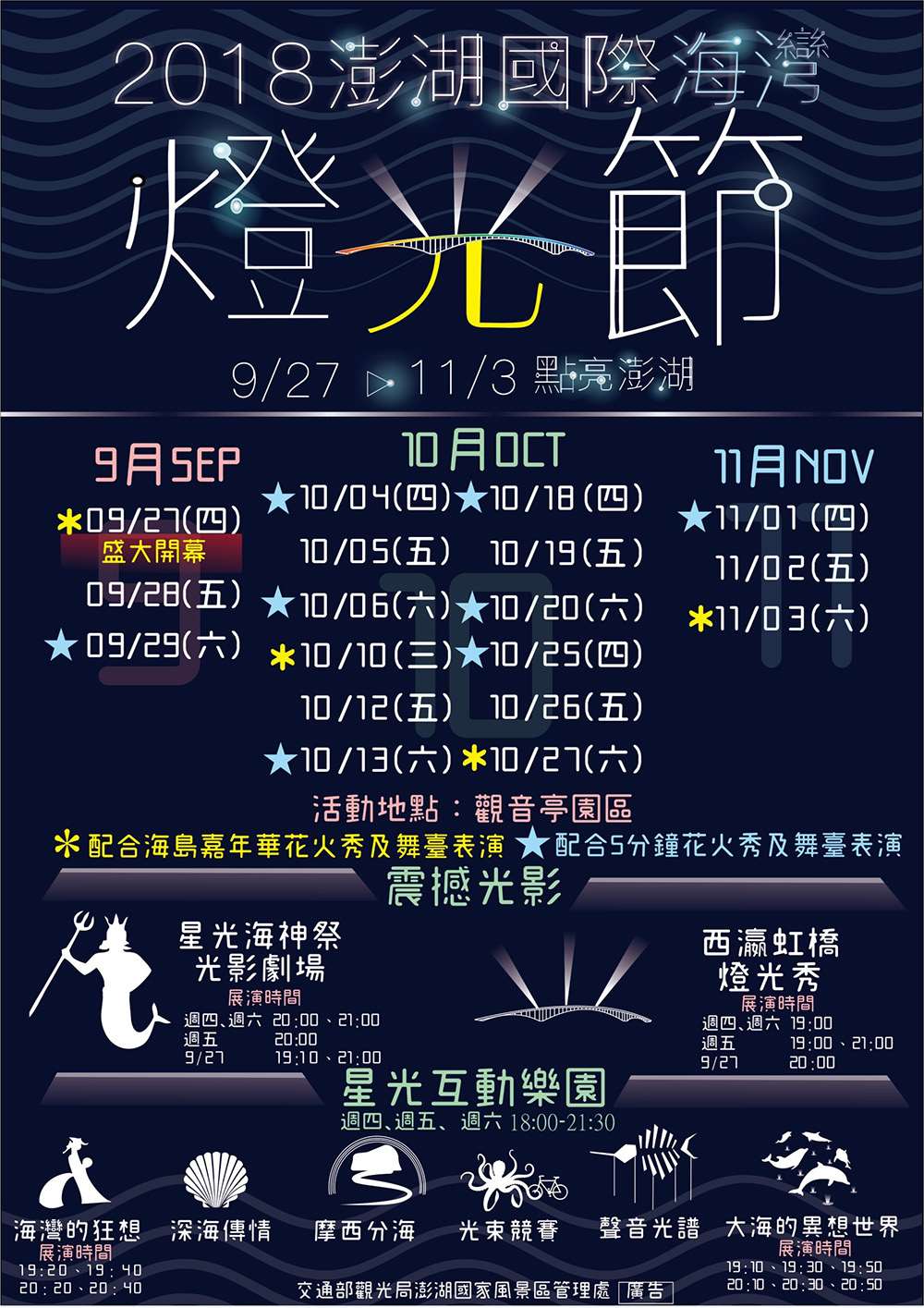 2018澎湖國際海灣燈光節-光耀澎湖9/27-11/3