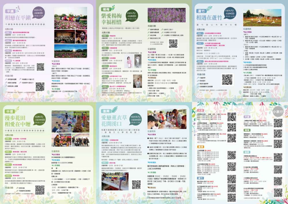 2018桃園花彩節-七大展區，浪漫花海，為你綻放11/25-12/23