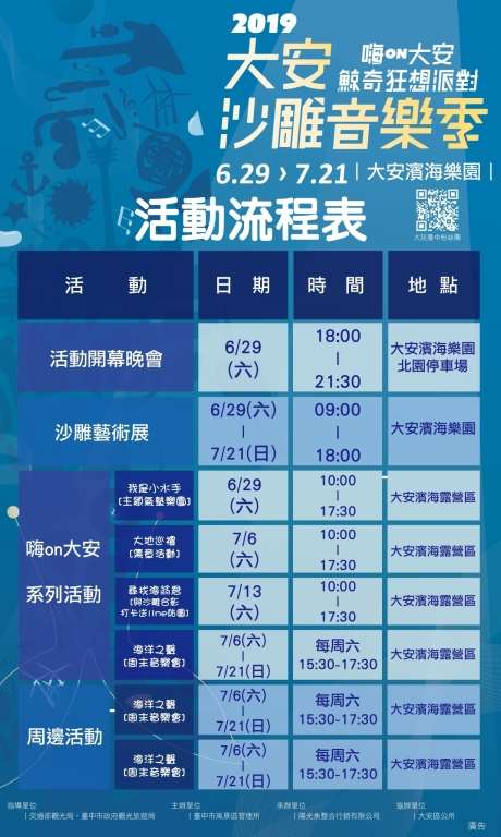 2019大安沙雕音樂季6/29登場 首創3D立體鯨魚沙雕吸睛