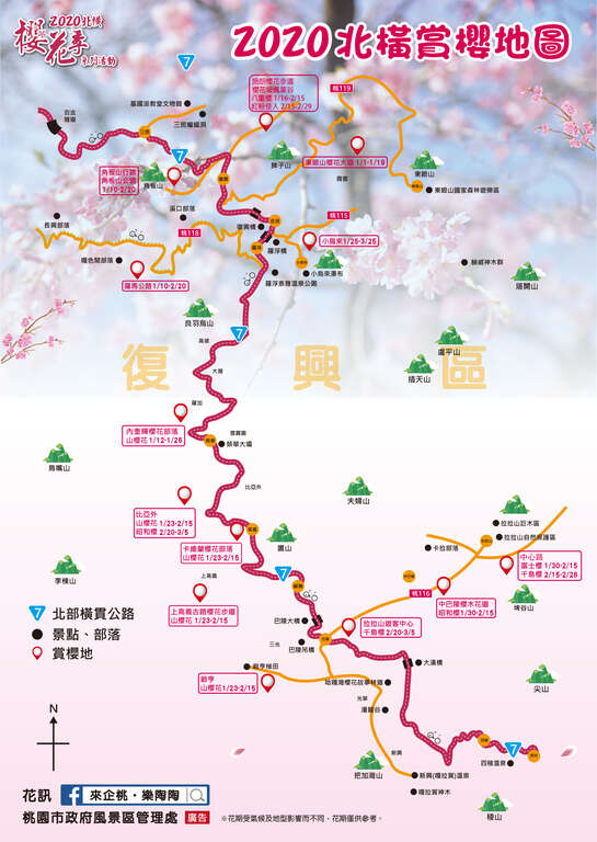 2020北橫櫻花季活動2月22日開始囉!