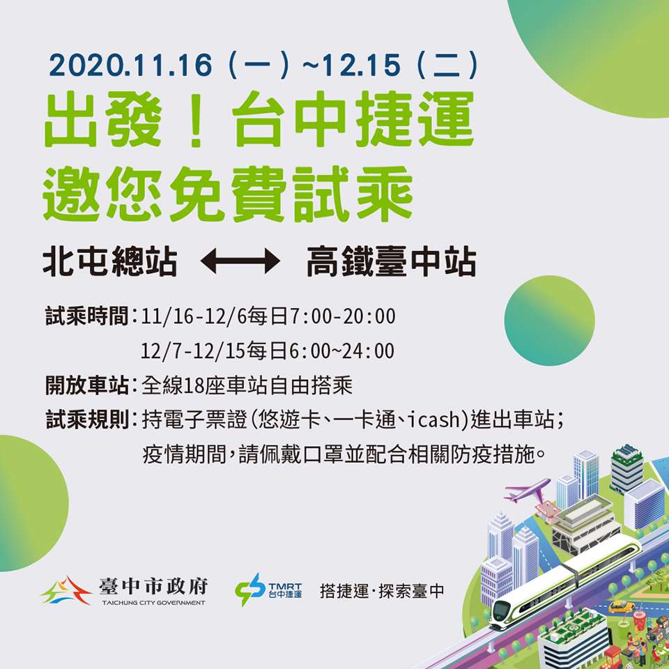 台中捷運-搭捷運玩樂台中，各站周邊交通、景點、美食全攻略一次打包!(捷運一日遊、半日遊)